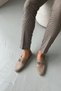 Dominic Women's Buckle Detail Genuine Leather Ballerina Mink - 2