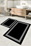 Digital Printed Washable Non-Slip Base Simple Framed Bath Mat Toilet Set