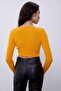 Yellow V-Neck Low-cut Knitwear Sweater - 5