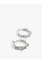 Geometric Steel Hoop Earrings - 2