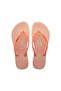Slim Glitter Iridescent Peach Rose Women's Peach Slippers - 4