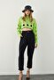 Kiwi Oversize Hole Knitwear Crop Sweater