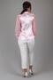 Women's Pink Satin Tulle Sleeve Evening Dress Shirt - 7