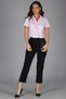 Women's Pink Short Sleeve Lycra Cotton Classic Shirt - 4