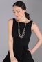 Women's Black Pleated Pocket Detailed Dress - 5