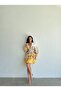 Imported Babel Fabric Dress (Belt Included) - Yellow Nhn22
