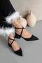 Maria Women's Heeled Leather Shoes Black