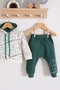 Cross Bears Hooded 100% Cotton Baby Boy Set - 4