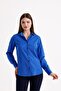 Women's Cobalt Blue Lycra Long Sleeve Cotton Classic Shirt