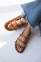 Eboni Women's Buckle Detailed Daily Comfort Slippers Tan