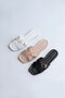 Black Leather Casual Slippers - Platte Women - 3