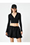 Crop Hooded Zipper Cardigan Long Sleeve Slim Fit - 3