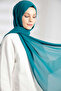 Petrol Blue Chiffon Shawl