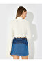 Bell Sleeve Crop Sweater Textured Mock Neck - 4
