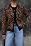Brown-Black Leopard Patterned Cardigan
