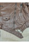 Women's Brown Oversize Belted Biker Leather Jacket - 7