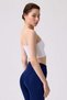 White Cotton Women's Crop Top Bustier with Thin Straps - 4