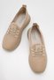 Lace-Up Women's Sports Ballerinas Beige - 5