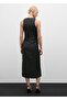Side Gathered Polka Dot Dress - 4