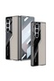 Galaxy Z Fold 6 Case Ultra Slim with Camera Protection Pc + Leather Back Surface Redclick Incept Poligan Cover - 4