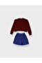 Young Adults' Printed Front Short Pleated Skirt Set of 2 - 7