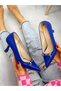 Cobalt Blue Skin (Mosscross) Buckle Detail Women's Stiletto - 2