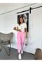High Waist Pink Filet Pants - 8