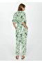 Belted, Patterned Jumpsuit - 4