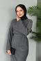 Gray Shoulder Pearl Knitwear Dress - 2