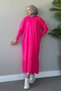Side Knit Pattern Dress Fuchsia - 3