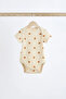 100% Organic Cotton Bear Patterned 3-Piece Half Sleeve Baby Bodysuit/Outfit Alyq45430 - 5