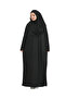 Pouch Prayer Gown Scarf Ready to Wear Hijab Clothing Turban Muslim Clothes Suit - Black - 4