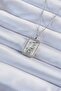 316L Steel Chain Silver Color Zircon Stone Framed Tarot Necklace