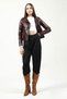 Yb2120 Claret Red Real Leather Women's Coat - 3