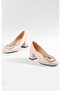 Women's Beige Butterfly Detailed Accessory Heeled Shoes - 4