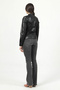 Yb2156 Genuine Leather Women's Coat Black - 6