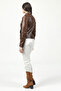 Siena Women's Slim Fit Genuine Leather Coat Camel Antique - 6