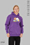 Unisex Hoodie Long Sleeve Bubu Dudu Printed Hooded Sweatshirt Oversize Cotton