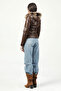 Yb2028 - Camel Antique Women's Coat, Real Leather Hooded - 6