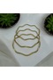 Stainless Steel Ajda Zigzag Gold Color Bracelet - 3