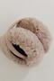 Women's Plush Beige Earmuff Soft Furry Foldable Ear Warmer - 3