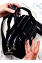 Black Parachute Fabric - Women's Shoulder and Hand Bag, Waterproof - 6