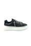 (Park Fashion) Casual Women's Sneakers with Stone Piping Laces BLACK - 5