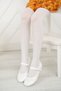 Eylül Thermo Non-Slip Sole Mustache Bow Velcro Girls' Ballerinas Patent Leather White - 3