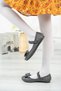 Eylül Thermo Non-Slip Sole with Flats and Velcro Girls Ballerinas PLATINUM SILVERY - 4