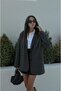 Anthracite Oversize Blazer Jacket - 2