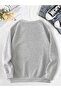 Silly Goose Thick Winter Sweatshirt - Gray Printed Oversize Raised Crew Neck - 3
