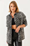 Women's Black Gabardine Leopard Denim Jacket 60251838 - 7