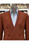 Italian Style Double-Breasted Jacket Trousers Men's Suit Tile T11094 - 2