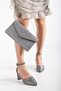 Women's 5 cm Heeled Casual Summer Shoes PLATINUM COMBIN